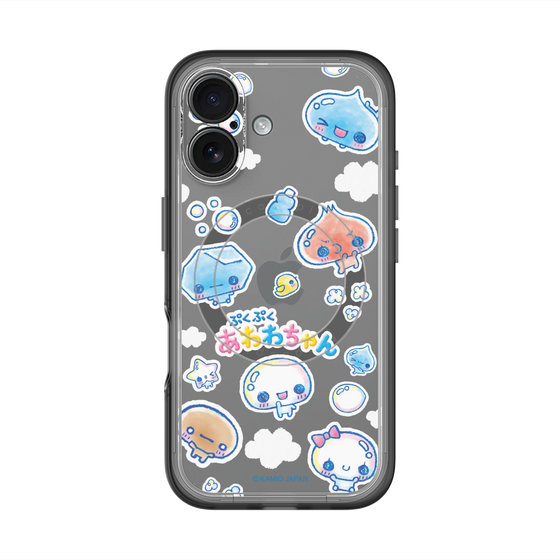 スリムプロテクションプレミアムケース with MagSafe［ ぷくぷくあわわちゃん - ステッカー ］