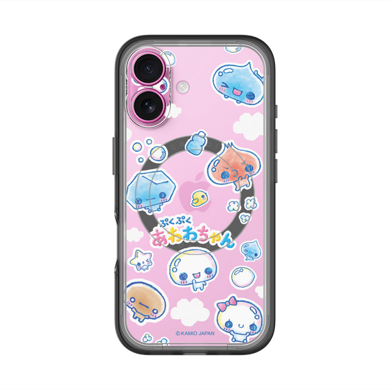 スリムプロテクションプレミアムケース with MagSafe［ ぷくぷくあわわちゃん - ステッカー ］