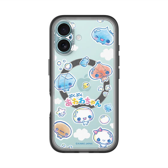 スリムプロテクションプレミアムケース with MagSafe［ ぷくぷくあわわちゃん - ステッカー ］