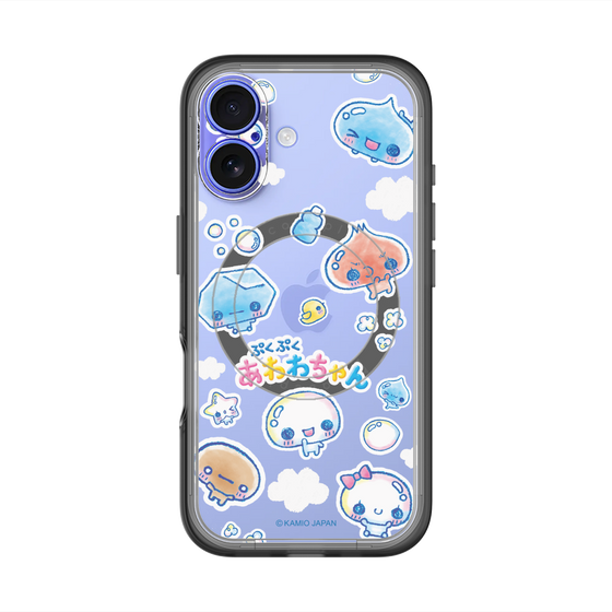 スリムプロテクションプレミアムケース with MagSafe［ ぷくぷくあわわちゃん - ステッカー ］
