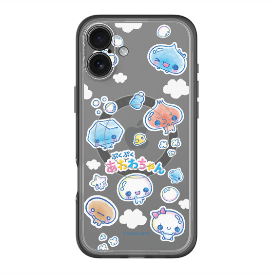 スリムプロテクションプレミアムケース with MagSafe［ ぷくぷくあわわちゃん - ステッカー ］