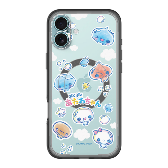 スリムプロテクションプレミアムケース with MagSafe［ ぷくぷくあわわちゃん - ステッカー ］