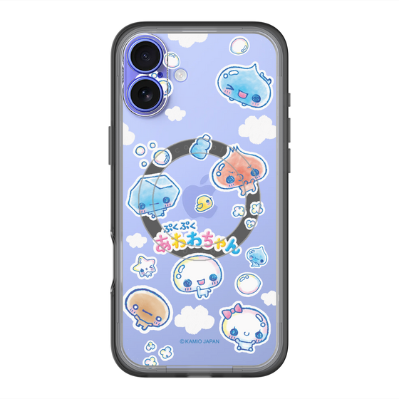 スリムプロテクションプレミアムケース with MagSafe［ ぷくぷくあわわちゃん - ステッカー ］