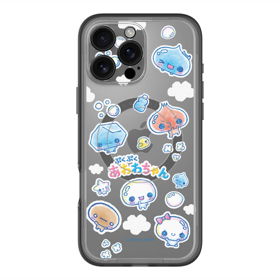 スリムプロテクションプレミアムケース with MagSafe［ ぷくぷくあわわちゃん - ステッカー ］