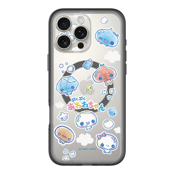 スリムプロテクションプレミアムケース with MagSafe［ ぷくぷくあわわちゃん - ステッカー ］
