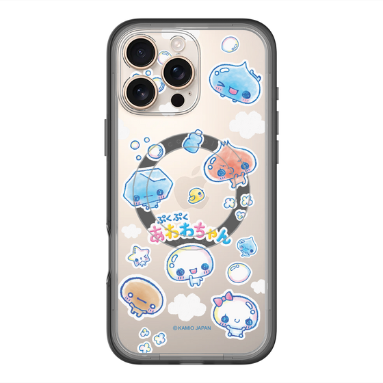 スリムプロテクションプレミアムケース with MagSafe［ ぷくぷくあわわちゃん - ステッカー ］