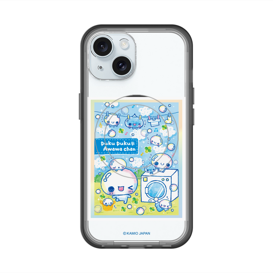 スリムプロテクションプレミアムケース with MagSafe［ ぷくぷくあわわちゃん - ランドリー ］