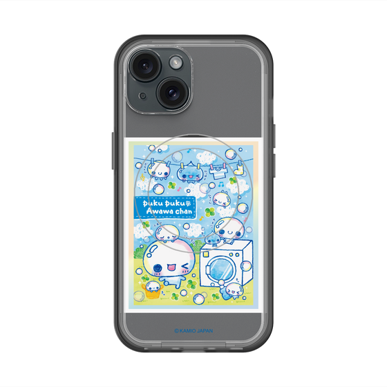スリムプロテクションプレミアムケース with MagSafe［ ぷくぷくあわわちゃん - ランドリー ］