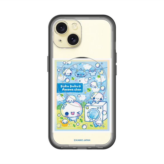 スリムプロテクションプレミアムケース with MagSafe［ ぷくぷくあわわちゃん - ランドリー ］