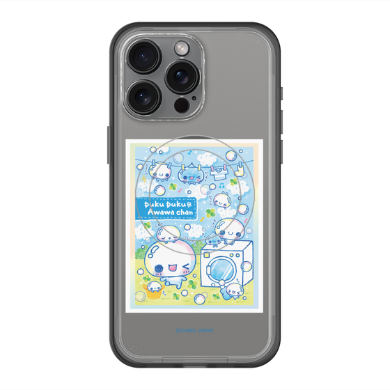 スリムプロテクションプレミアムケース with MagSafe［ ぷくぷくあわわちゃん - ランドリー ］