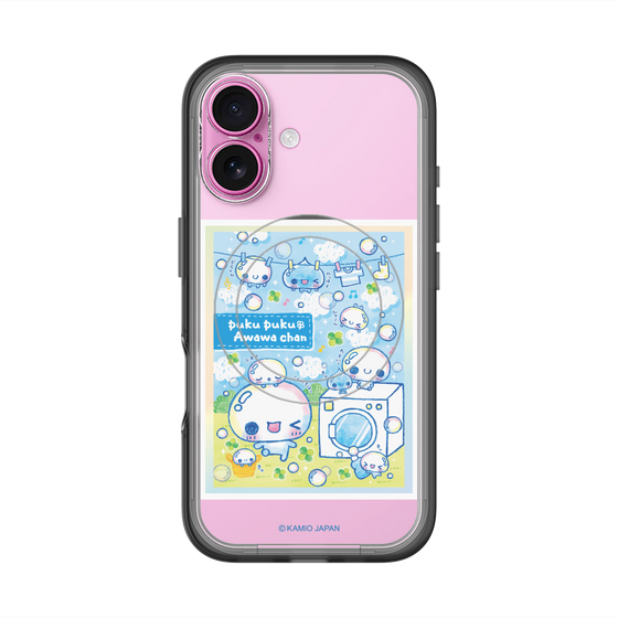 スリムプロテクションプレミアムケース with MagSafe［ ぷくぷくあわわちゃん - ランドリー ］