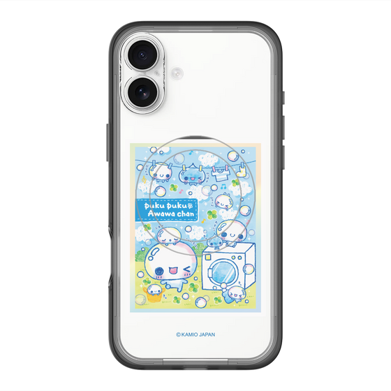スリムプロテクションプレミアムケース with MagSafe［ ぷくぷくあわわちゃん - ランドリー ］