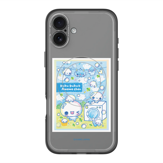 スリムプロテクションプレミアムケース with MagSafe［ ぷくぷくあわわちゃん - ランドリー ］