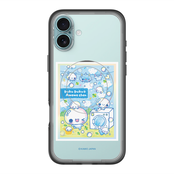 スリムプロテクションプレミアムケース with MagSafe［ ぷくぷくあわわちゃん - ランドリー ］