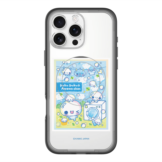 スリムプロテクションプレミアムケース with MagSafe［ ぷくぷくあわわちゃん - ランドリー ］