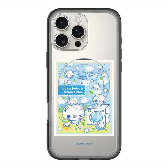 スリムプロテクションプレミアムケース with MagSafe［ ぷくぷくあわわちゃん - ランドリー ］