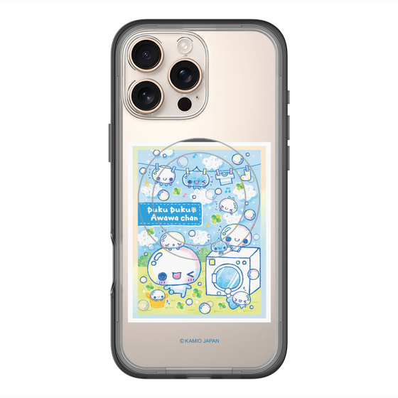 スリムプロテクションプレミアムケース with MagSafe［ ぷくぷくあわわちゃん - ランドリー ］