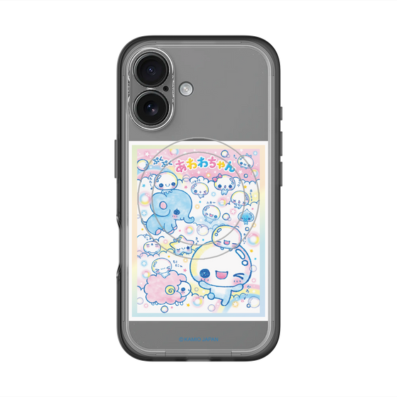 スリムプロテクションプレミアムケース with MagSafe［ ぷくぷくあわわちゃん - お友達 ］