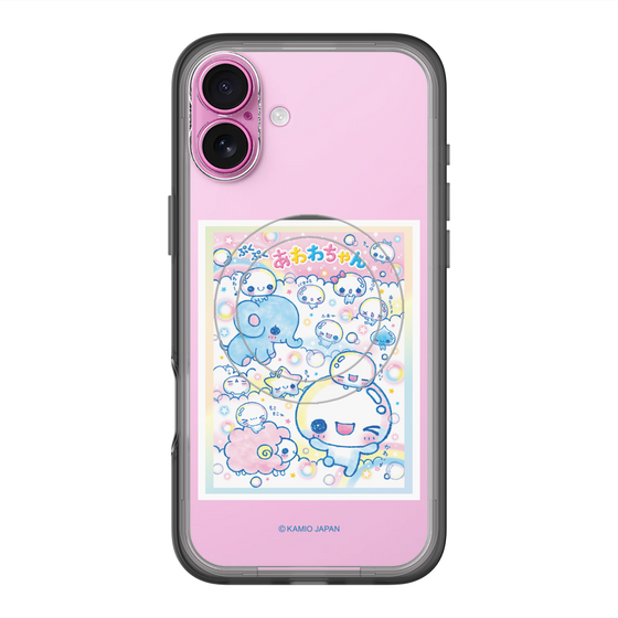 スリムプロテクションプレミアムケース with MagSafe［ ぷくぷくあわわちゃん - お友達 ］