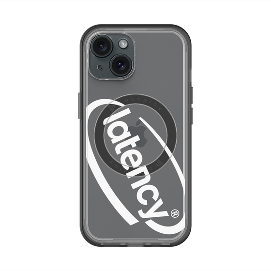 スリムプロテクションプレミアムケース with MagSafe［ LATENCY - Circle logo - Clear ］