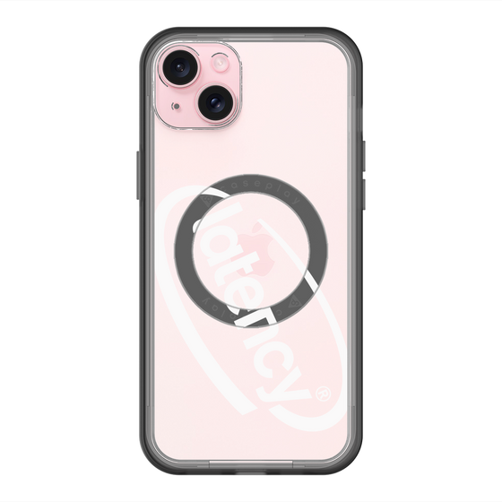 スリムプロテクションプレミアムケース with MagSafe［ LATENCY - Circle logo - Clear ］