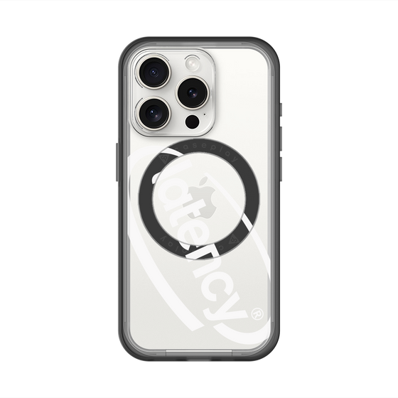 スリムプロテクションプレミアムケース with MagSafe［ LATENCY - Circle logo - Clear ］