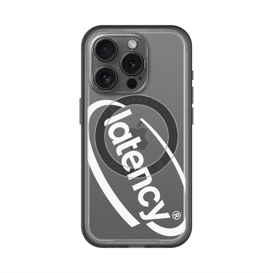 スリムプロテクションプレミアムケース with MagSafe［ LATENCY - Circle logo - Clear ］