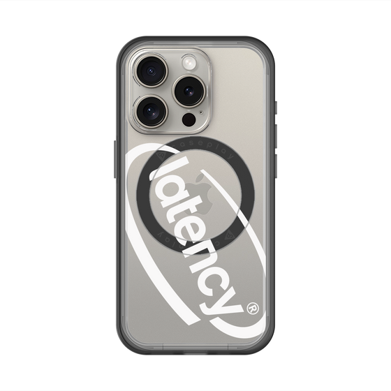 スリムプロテクションプレミアムケース with MagSafe［ LATENCY - Circle logo - Clear ］