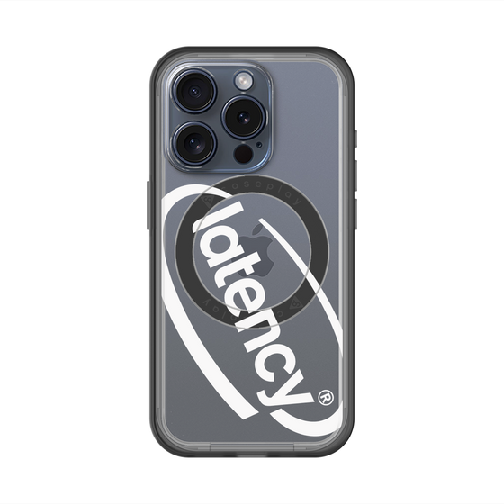 スリムプロテクションプレミアムケース with MagSafe［ LATENCY - Circle logo - Clear ］