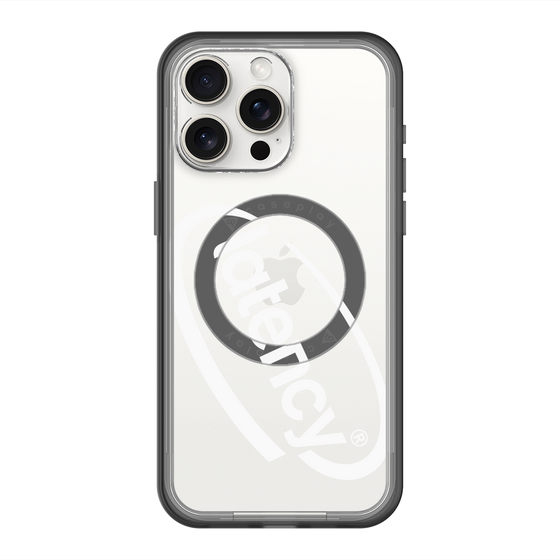 スリムプロテクションプレミアムケース with MagSafe［ LATENCY - Circle logo - Clear ］