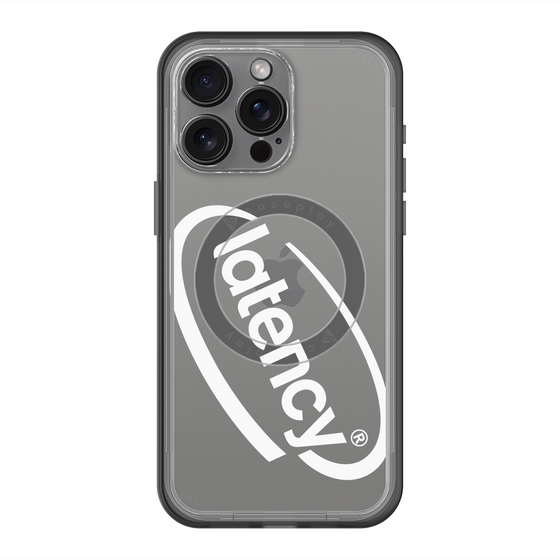 スリムプロテクションプレミアムケース with MagSafe［ LATENCY - Circle logo - Clear ］