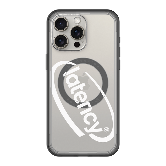 スリムプロテクションプレミアムケース with MagSafe［ LATENCY - Circle logo - Clear ］