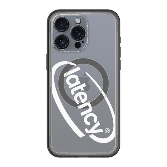 スリムプロテクションプレミアムケース with MagSafe［ LATENCY - Circle logo - Clear ］