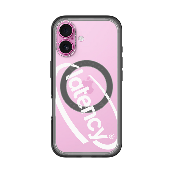 スリムプロテクションプレミアムケース with MagSafe［ LATENCY - Circle logo - Clear ］