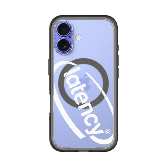 スリムプロテクションプレミアムケース with MagSafe［ LATENCY - Circle logo - Clear ］