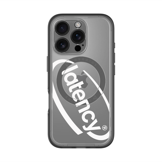 スリムプロテクションプレミアムケース with MagSafe［ LATENCY - Circle logo - Clear ］