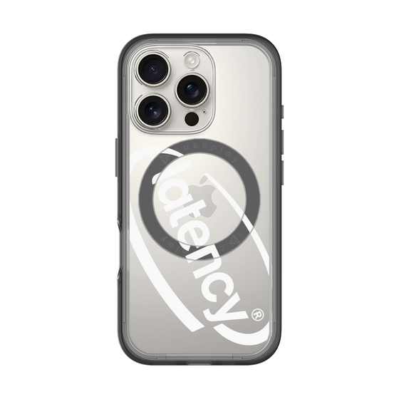 スリムプロテクションプレミアムケース with MagSafe［ LATENCY - Circle logo - Clear ］