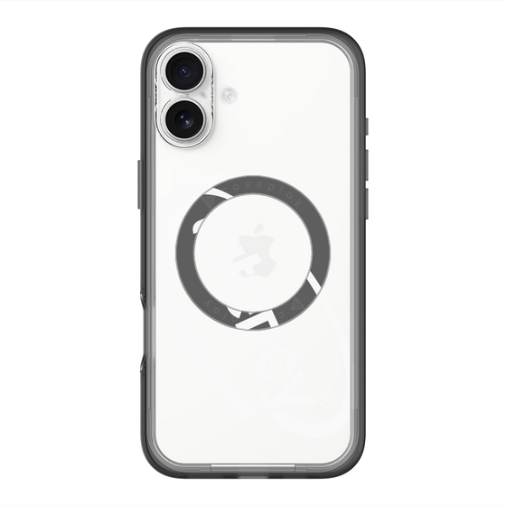 スリムプロテクションプレミアムケース with MagSafe［ LATENCY - Circle logo - Clear ］