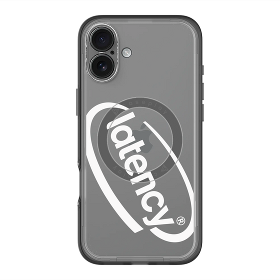 スリムプロテクションプレミアムケース with MagSafe［ LATENCY - Circle logo - Clear ］