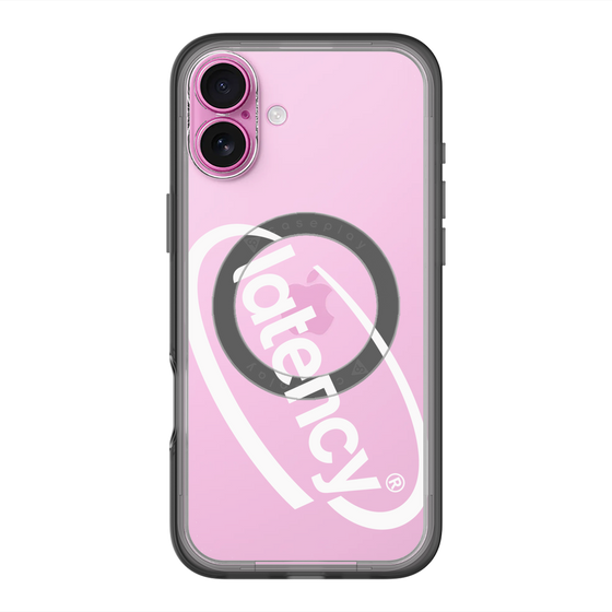 スリムプロテクションプレミアムケース with MagSafe［ LATENCY - Circle logo - Clear ］