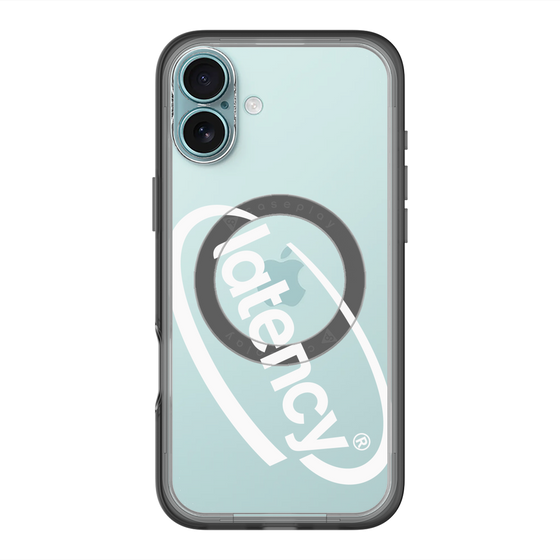 スリムプロテクションプレミアムケース with MagSafe［ LATENCY - Circle logo - Clear ］