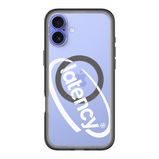 スリムプロテクションプレミアムケース with MagSafe［ LATENCY - Circle logo - Clear ］