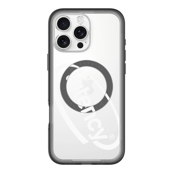 スリムプロテクションプレミアムケース with MagSafe［ LATENCY - Circle logo - Clear ］