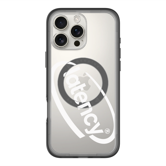 スリムプロテクションプレミアムケース with MagSafe［ LATENCY - Circle logo - Clear ］
