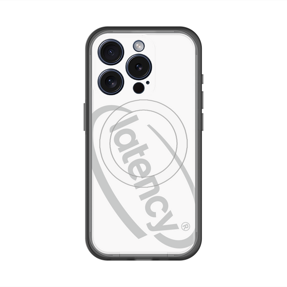 スリムプロテクションプレミアムケース with MagSafe［ LATENCY - Circle logo - White ］