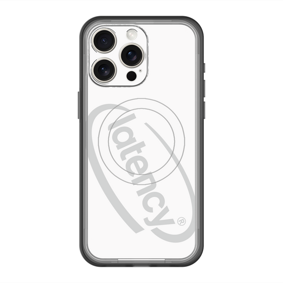 スリムプロテクションプレミアムケース with MagSafe［ LATENCY - Circle logo - White ］