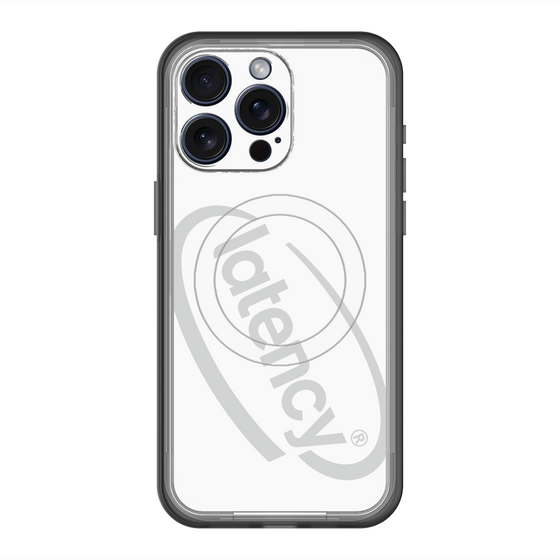 スリムプロテクションプレミアムケース with MagSafe［ LATENCY - Circle logo - White ］