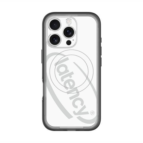スリムプロテクションプレミアムケース with MagSafe［ LATENCY - Circle logo - White ］
