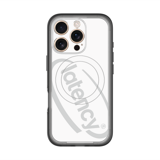 スリムプロテクションプレミアムケース with MagSafe［ LATENCY - Circle logo - White ］
