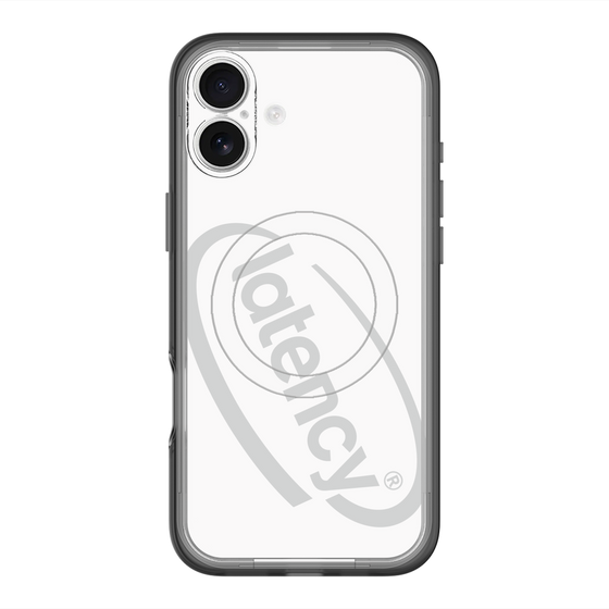 スリムプロテクションプレミアムケース with MagSafe［ LATENCY - Circle logo - White ］